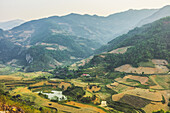 Rice terraces, fields and mountains in Cao Bang; Cao Bang Province, Vietnam