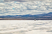 Salar de Uyuni, the world's largest salt flat, during the wet season (December-February); Potosi Department, Bolivia