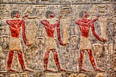 Reliefs, Mastaba of Kagemni, Necropolis of Saqqara, UNESCO World Heritage Site; Saqqara, Egypt