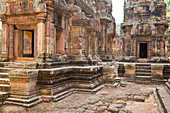 Khmer-Tempel aus dem 10. Jahrhundert, Banteay Srei, Angkor, Kambodscha