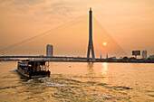Rama VIII Bridge, Chao Phraya River, Bangkok, Thailand