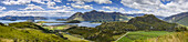 Scenic view of Diamond Lake and Rocky Mountain in the Diamond Lake Conservation Area; South Island, Southland, New Zealand