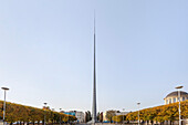 96m high steel needle in the exhibition grounds of the People’s Hall, by Stanislaw Temple; Wroclaw, Silesia, Poland
