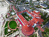 Überblick über das kultige Hotel del Coronado; Coronado, Kalifornien, Vereinigte Staaten von Amerika