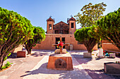 The old shrine and sacred pilgrimage site of Santuario de Chimayo; Chimayo, New Mexico, United States of America