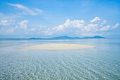 Weiße Sandstrandlagune an der Küste der Insel Ko Samui im Golf von Thailand; Ko Samui, Surat Thani, Thailand