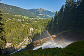 Regenbogen bei den Krimmler Wasserfällen; Bundesland Salzburg, Österreich