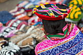 Colorful Fabric At Craft Market In Plaza Regocijo; Cusco Peru