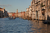 Gondola On The Grand Canal; Venice Italy