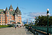 Dufferin Terrace And Chateau Frontenac; Quebec City, Quebec, Canada