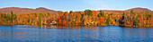 Autumn Panorama At Sallys Pond; West Bolton Quebec Canada