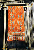 Indonesia, Ikat weaving in village; Sumba Island