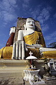 Burma (Myanmar), Bago, Large Budhha statues; Kyaik Pun Paya
