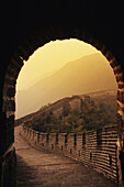 China, Große Mauer von China, vom Turm aus gesehen; Mu Tian Yu