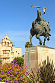 An Equestrian Statue At Museum Of Man In Balboa Park; San Diego California United States Of America