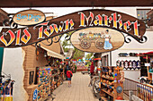 Schild für den Old Town Market in der Altstadt; San Diego Kalifornien Vereinigte Staaten Von Amerika