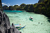 Kleine Lagune bei El Nido und Corong Corong; Miniloc Insel Bacuit Archipel Palawan Philippinen