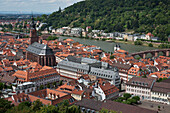 View Of The Town On Neckar River; Heidelberg Baden-Wurttemburg Germany