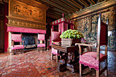 Schlafzimmer von Cesar von Vendome im Schloss von Chenonceau, Chenonceau, Indre-Et-Loire, Frankreich