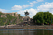 Statue Of Emperor William I At The Deutsches Eck; Koblenz Rhineland-Palatinate Germany