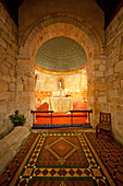 Eine gewölbte Decke in einem Altarbereich; Northumberland England