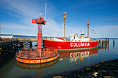 Feuerschiff Columbia am Columbia River Maritime Museum; Astoria Oregon Vereinigte Staaten Von Amerika