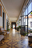 Spanish-Style Hotel Hallway; Mendoza Argentina