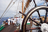 Onboard The Four-Mast Barquentine, Chilean Navy Training Ship Esmeralda In Hanga Roa Harbour, Rapa Nui (Easter Island), Chile