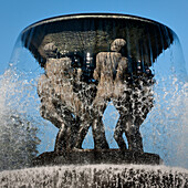 Water Fountain In Frogner Park Vigeland Sculpture Park; Oslo Norway