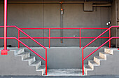 Loading Dock with Red Hand and Barrier Rails 
