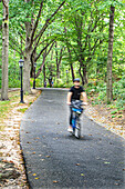 Fahrradweg, Riverside Park, New York City, New York, USA