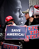 Street Protest during Joe Biden Rally, Atlanta, Georgia, USA