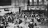 Floor of the New York Stock Exchange, New York City, New York, USA, Pearson Publishing Company, November 1907