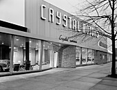 Crystal Motors, Oldsmobile Car Showroom, 5901 Bay Parkway, Brooklyn, New York, USA, Sammlung Gottscho-Schleisner, Februar 1950