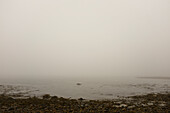 Starker Nebel am Strand