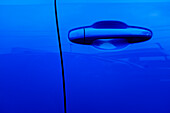 Blue Car Door Handle, Detail