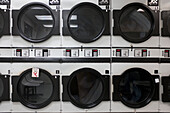 Six Dryers at Laundromat