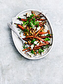Roast carrots with fetta and herbs