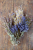 Dried flower mix in blue and purple