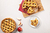Apple pie with pastry lattice