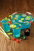 Blauer Halloween-Cocktail