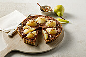 Chocolate and pear pie
