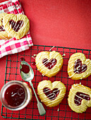 Jam heart cookies
