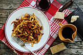 Leftovers: Tagliatelle with meat sauce