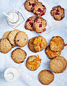 Basic oat cookies - raspberry, muesli, apricot