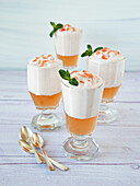 Rhubarb cream dessert