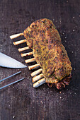 Roast rack of lamb with crust