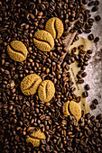 Coffee beans and coffee cookies