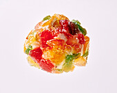Goat cheese ball with candied fruit