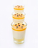 Panna cotta with orange topping